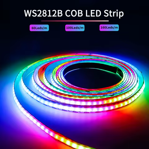 Fita LED WS2812B COB RGB 5V