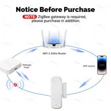 Sensor de Porta/Janela Zigbee Tuya Thumbnail 2