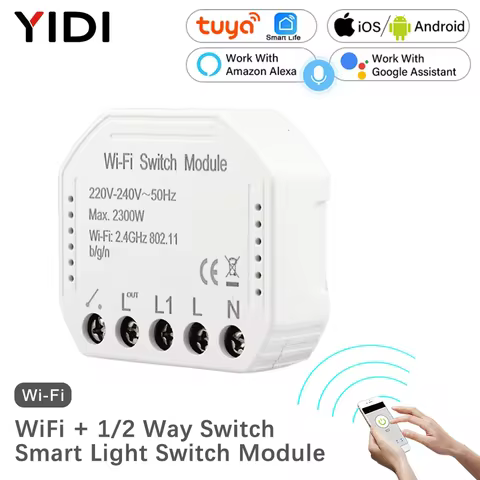 Interruptor Inteligente WiFi Tuya com Controle Remoto