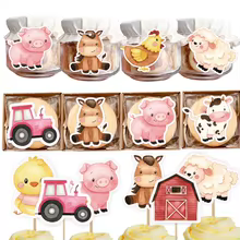 Toppers de Animais da Fazenda - Kit de Decoração Thumbnail 1