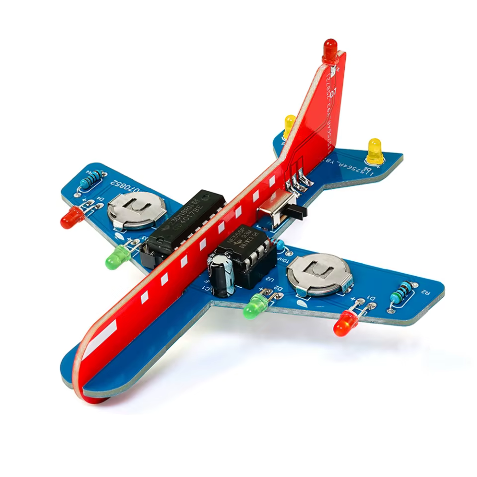 Kit de Avião Eletrônico DIY com LED