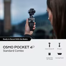 DJI Osmo Pocket 4P Câmera Gimbal 4K Thumbnail 1
