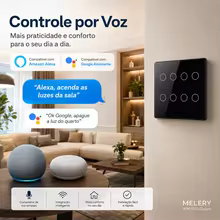 Interruptor Zigbee 4x4 Inteligente com Controle de Voz Thumbnail 5