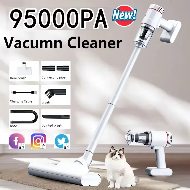 Aspirador Sem Fio Potente 95000Pa