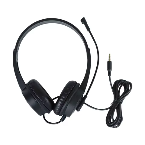 3.5mm call center voz clara escritório escola pc jogos com microfone 1.5m com fio computador fone de ouvido controle volume redução ruído