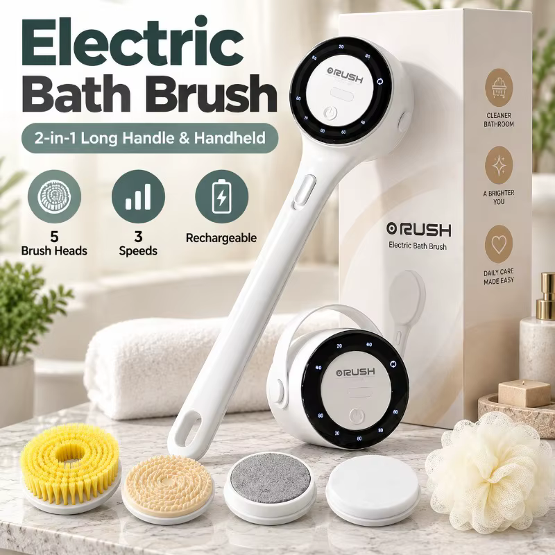 Escova de Banho Elétrica LED
