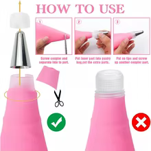 Kit 24 Sacos Silicone Decoração Bolos Thumbnail 4