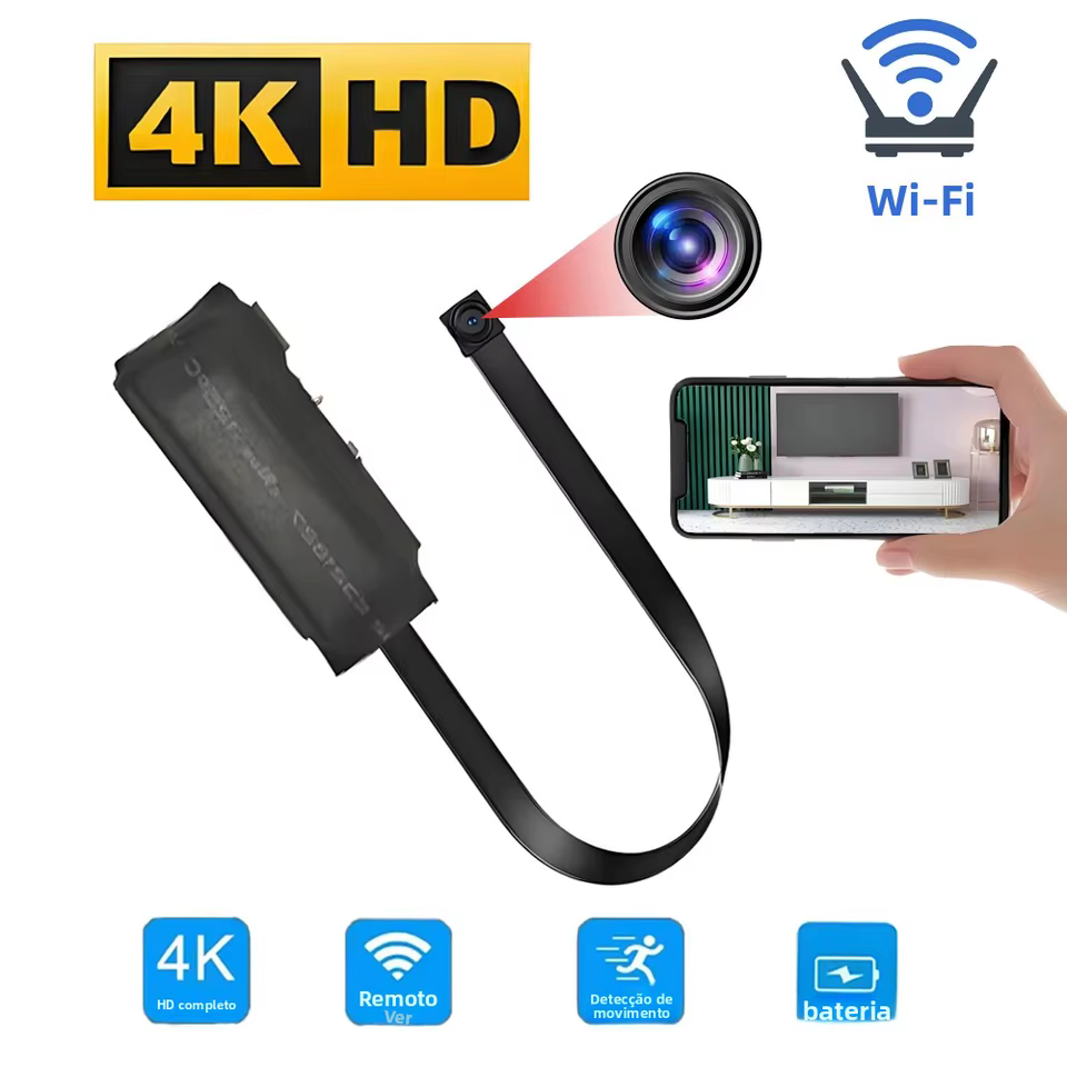 Câmera WiFi 4K Mini HD