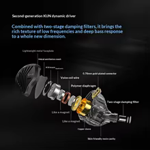 Fone Intra-auricular GK KUNTEN PRO HiFi Thumbnail 4