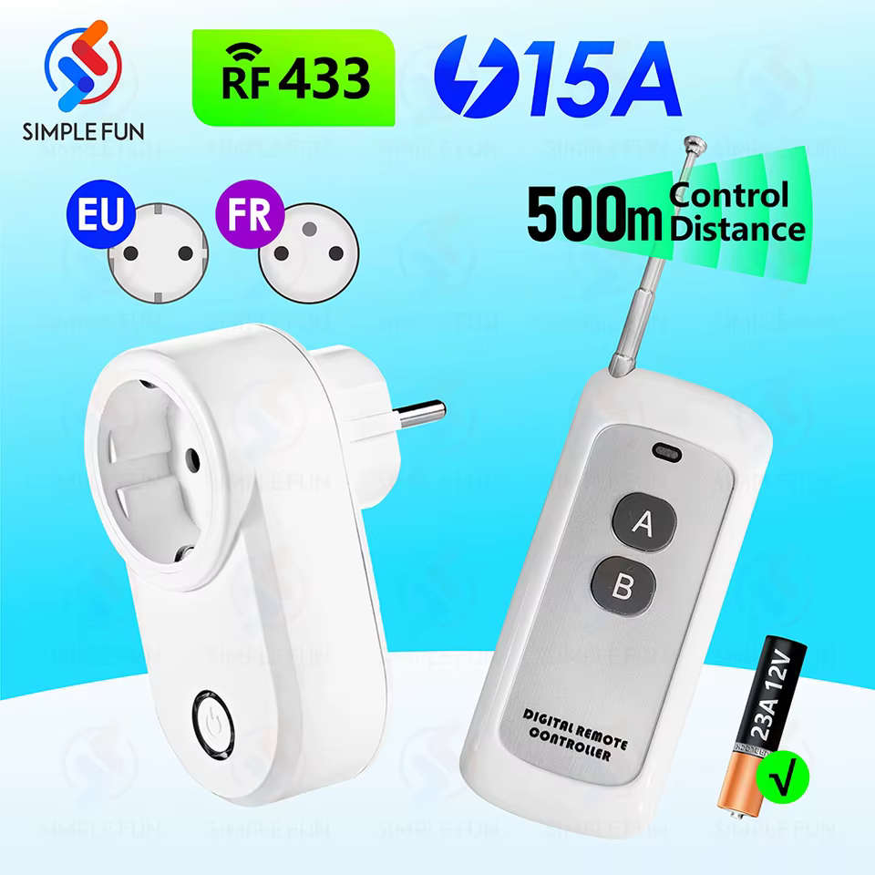 Tomada Inteligente 433MHz com Controle Remoto