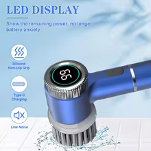 Escova Elétrica LED 2026 com 5 Cabeças Thumbnail 4
