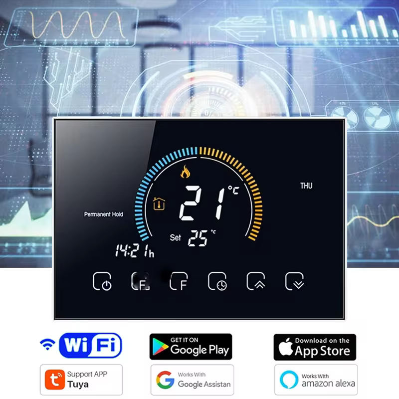Termostato Inteligente Wi-Fi Tuya Tela Colorida