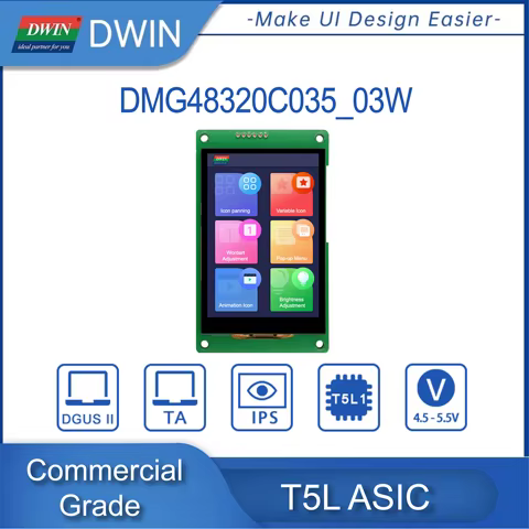 Módulo LCD DWIN 3.5" 320x240/480 Toque