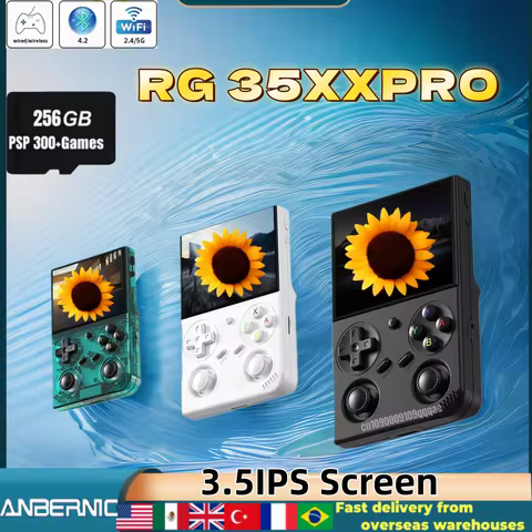 Anbernic rg35xx pro console de jogos portátil retrô consoles de videogame linux 64 bits suporte wifi psp jogo 256g presente para meninos