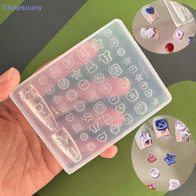 Molde de Silicone para Unhas 3D