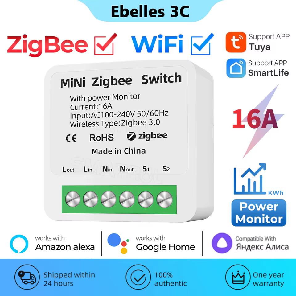 Interruptor Inteligente Tuya Zigbee 16A