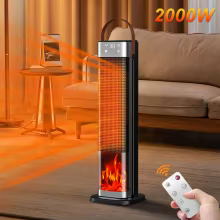 Aquecedor Elétrico Portátil 2000W com Lareira Thumbnail 1