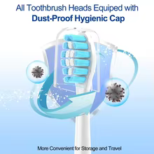 Cabeçotes Escova Philips Sonicare 8 Pcs Thumbnail 6