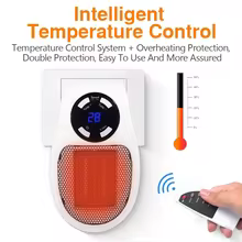 Aquecedor Portátil 500W com Controle Remoto Thumbnail 5