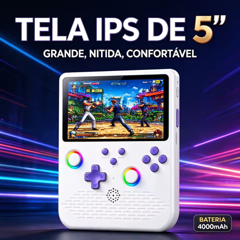 Console Retro Portátil H5 Tela IPS 5 Pol