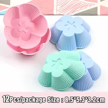 Formas de Silicone Flor para Muffins - 12 Peças Thumbnail 2