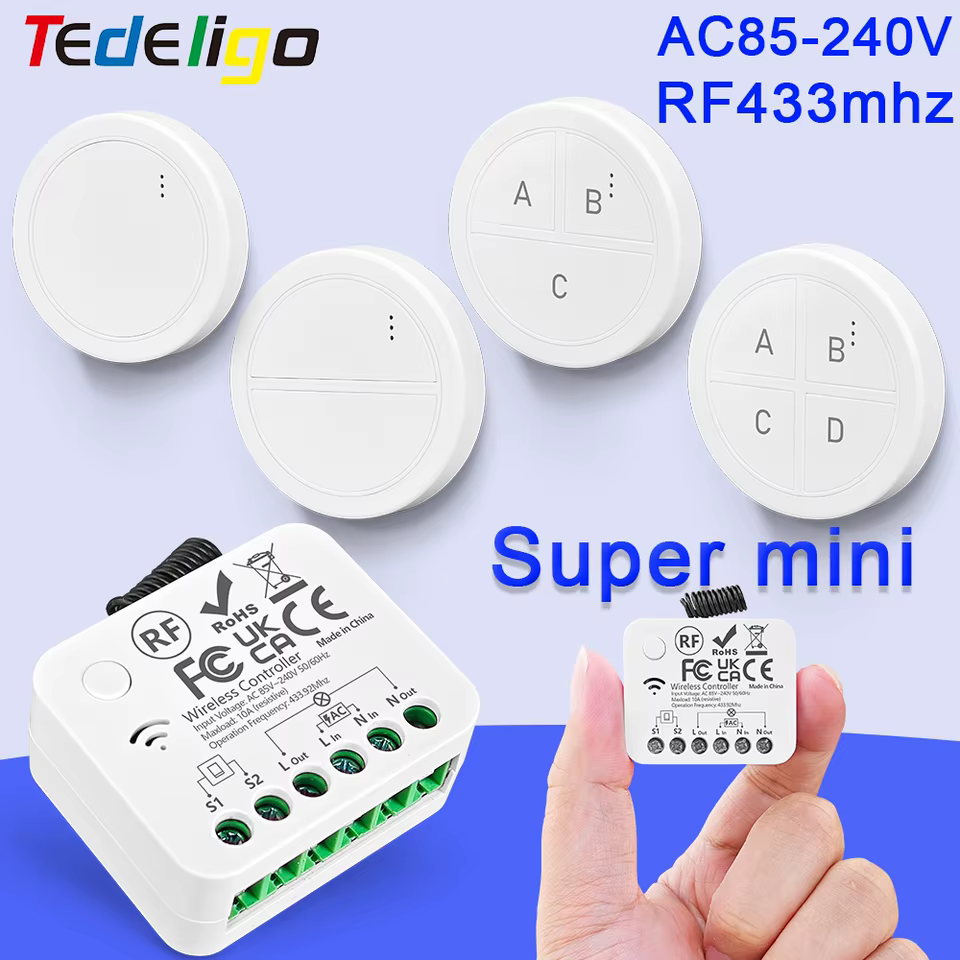 Interruptor Sem Fio 433MHz com Controle Remoto
