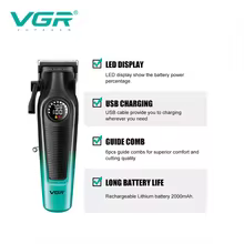 VGR V-196 Aparador de Cabelo Profissional Thumbnail 3