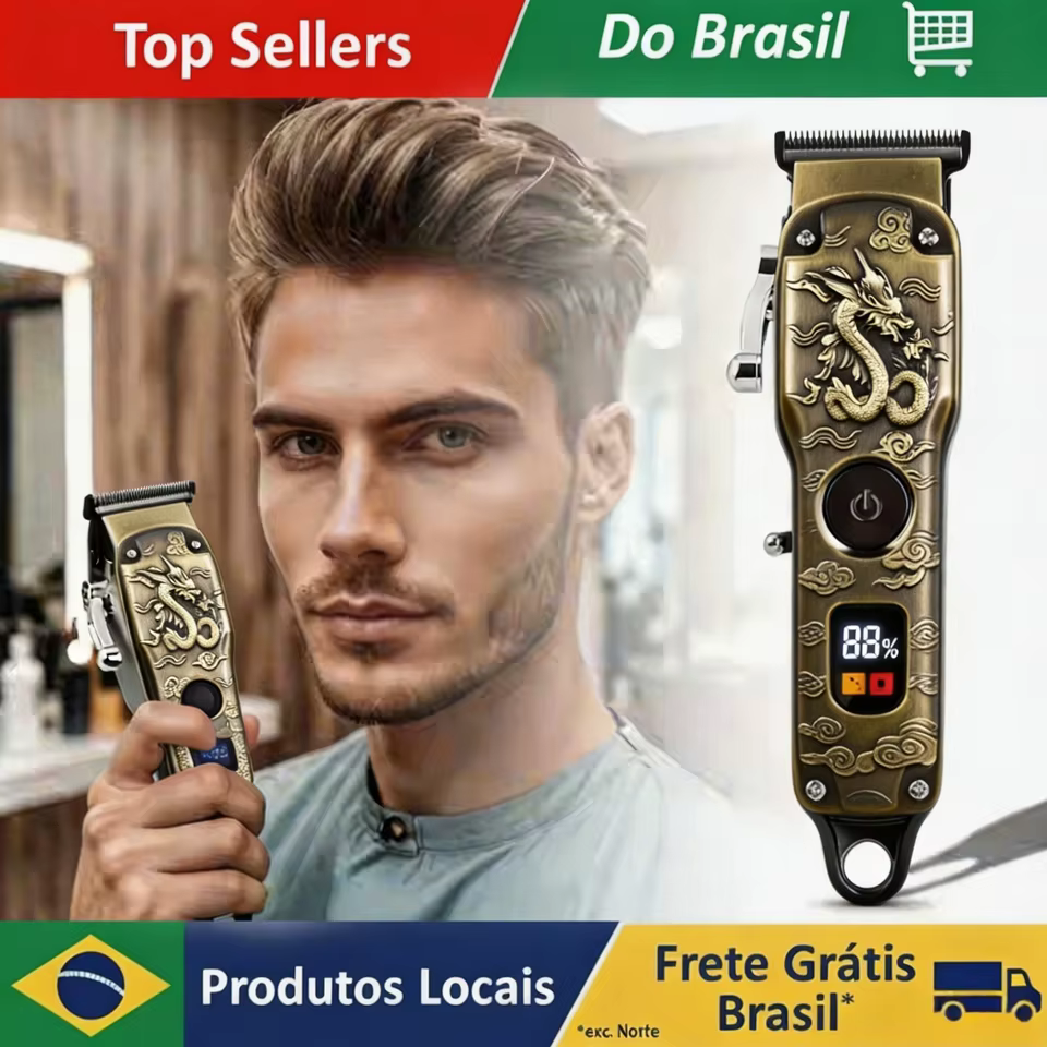 Cortador de Cabelo Automático Aço Inoxidável