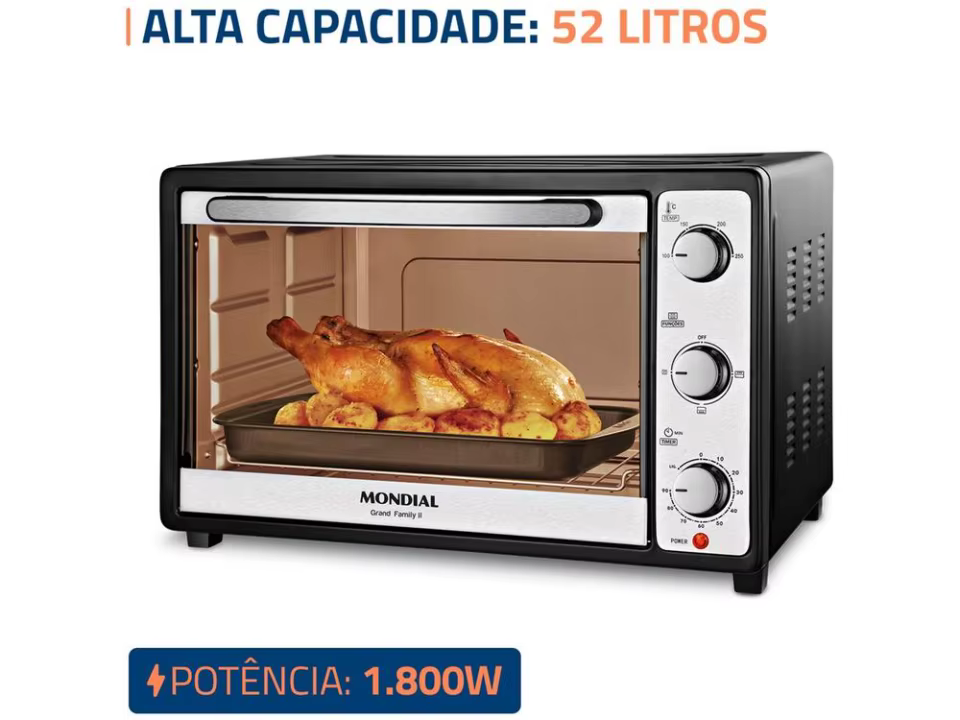 Forno Elétrico Mondial 52L Multifuncional