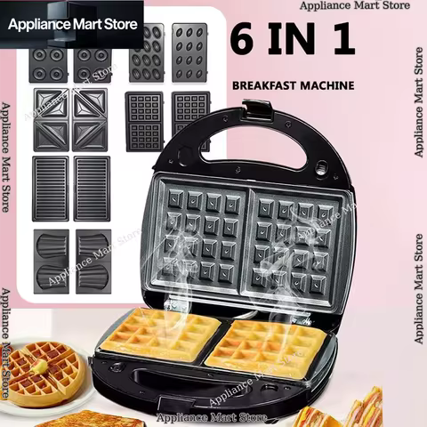 Máquina de Waffles 6 em 1 SK-908