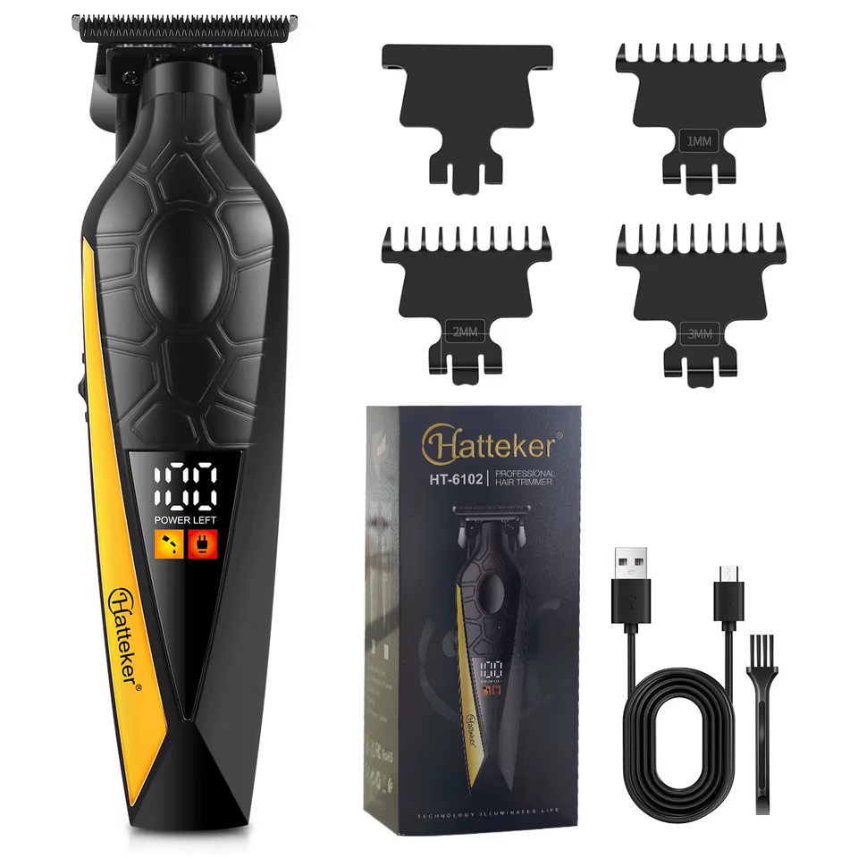 Aparador de Cabelo Hatteker Profissional com LCD