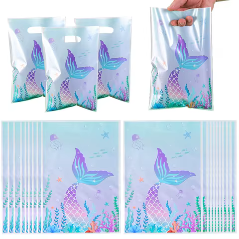 Saco de Presente Sereia Roxo Azul