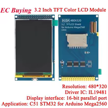 Tela TFT 3.2" 320x480 HD Arduino Thumbnail 1