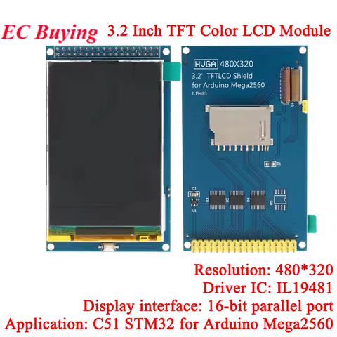 Tela TFT 3.2" 320x480 HD Arduino