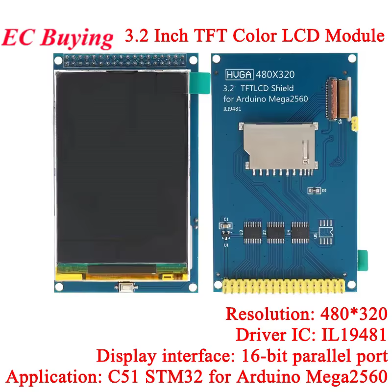 Tela TFT 3.2" 320x480 HD Arduino