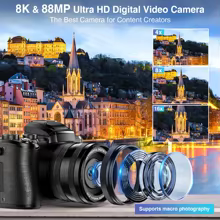 Câmera 8K 88MP Vlogs Thumbnail 5