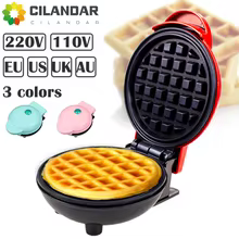 Mini Máquina de Waffles Elétrica 110V/220V Thumbnail 1