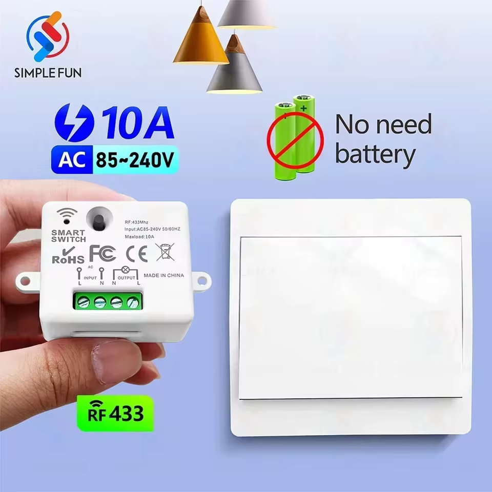 Mini Interruptor Inteligente 433MHz