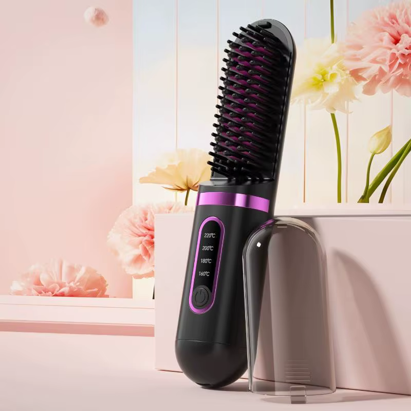 Mini Escova Alisadora Portátil USB