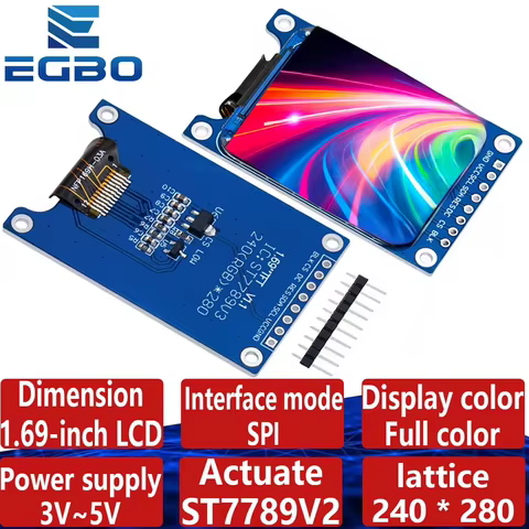 Tela TFT 1.69" 240x280 Arduino
