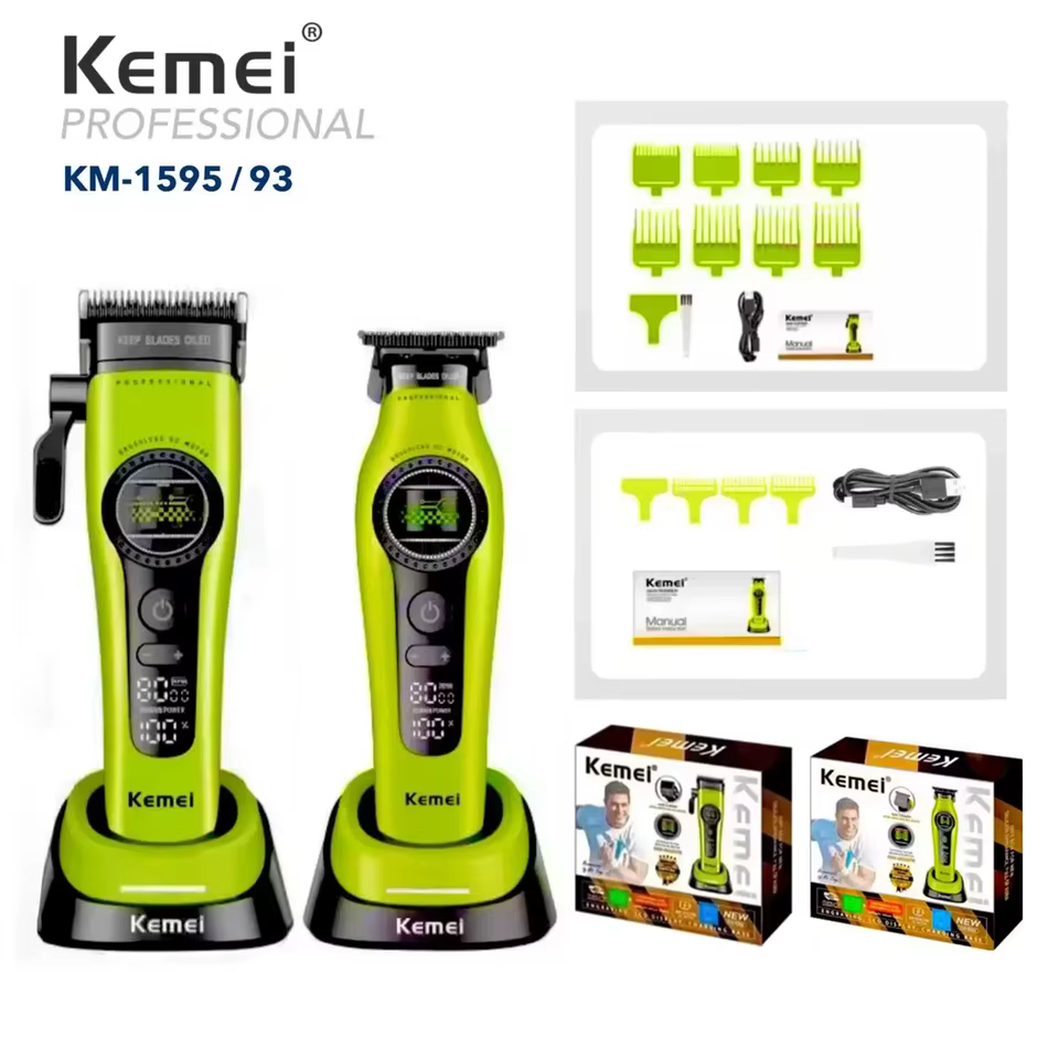 Máquina de Cortar Cabelo Kemei 1593 Profissional