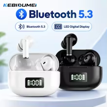 Fones Bluetooth 5.3 KEBIDUMEI com LED Thumbnail 2