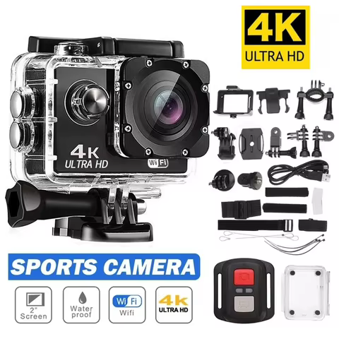 Câmera de Ação 4K à Prova d'Água