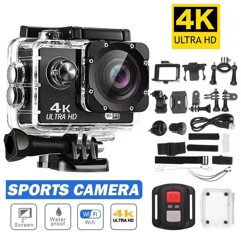 Câmera de Ação 4K à Prova d'Água
