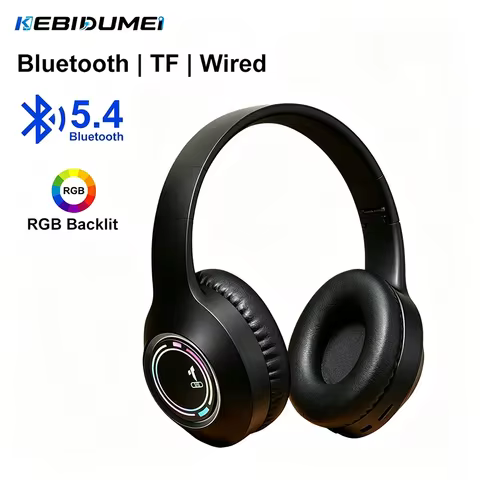 Fones Bluetooth RGB KEBIDUMEI
