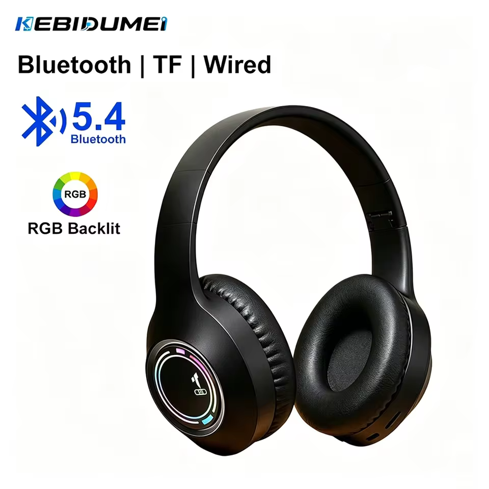 Fones Bluetooth RGB KEBIDUMEI