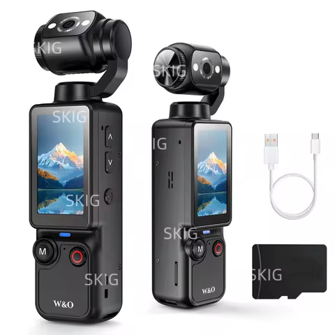 Câmera de Ação SKIG 1080P, Equipada com Sensor CMOS de 1,9 polegadas, Suporta Carregamento USB, 180 ° Câmera de Movimento Rotativo