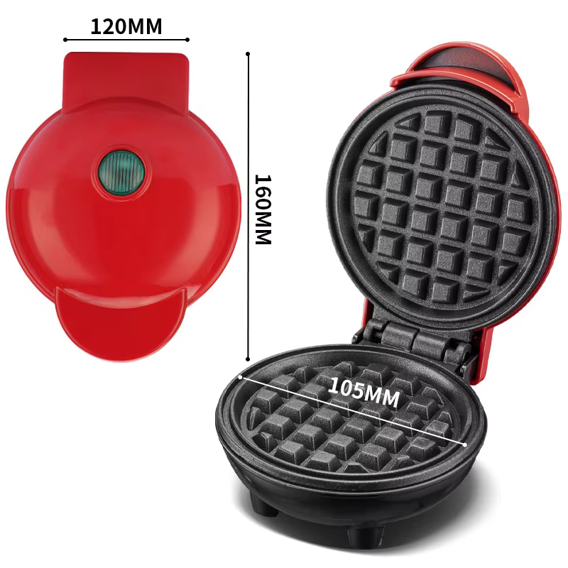 Mini Máquina de Waffles Elétrica