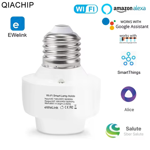 Suporte Lâmpada Inteligente E27 WiFi