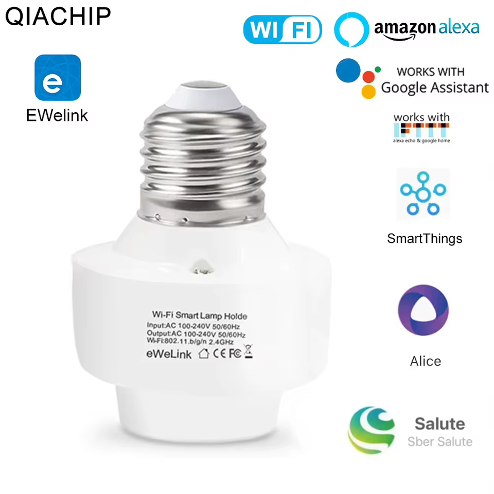 Suporte Lâmpada Inteligente E27 WiFi